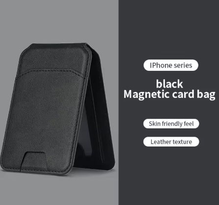 MagSafe Leather Wallet Case With Magnetic Card Holder