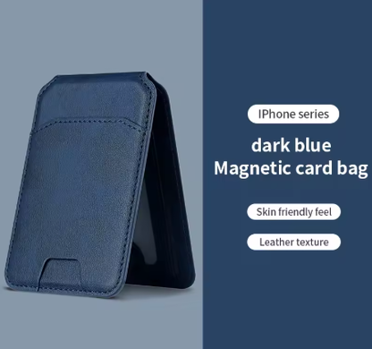 MagSafe Leather Wallet Case With Magnetic Card Holder
