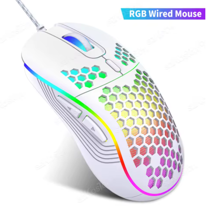 Honeycomb Wired Gaming Mouse RGB 7200 DPI Ergonomic