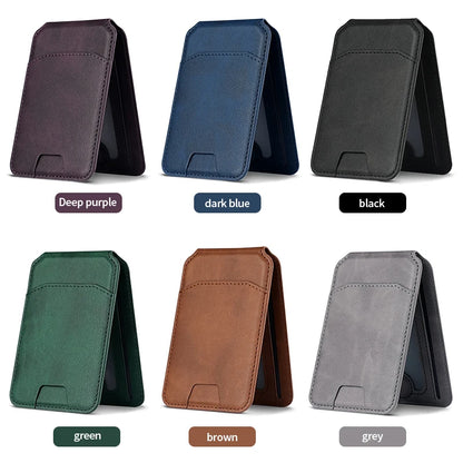 MagSafe Leather Wallet Case With Magnetic Card Holder