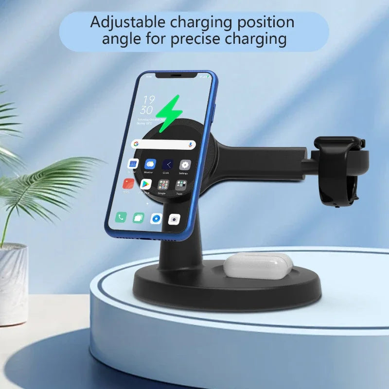 3-in-1 Magnetic Wireless Charging Stand for Apple Devices