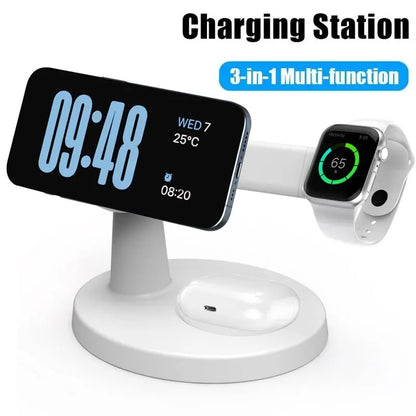 3-in-1 Magnetic Wireless Charging Stand for Apple Devices