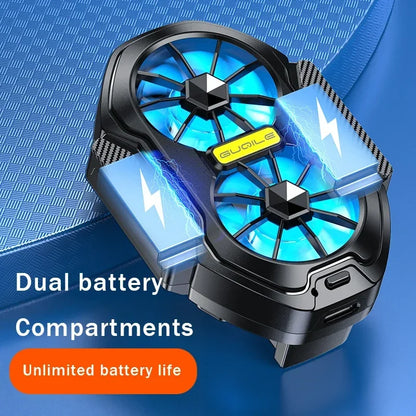 Dual-Fan Mobile Phone Cooler – Fast Cooling With Battery