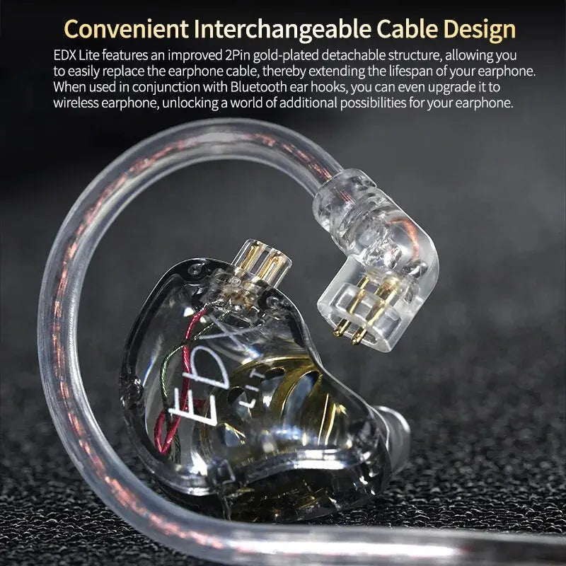 HiFi In-Ear Monitor Earphones – Detachable Cable & Mic