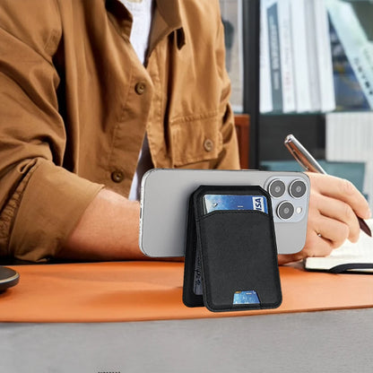 MagSafe Leather Wallet Case With Magnetic Card Holder