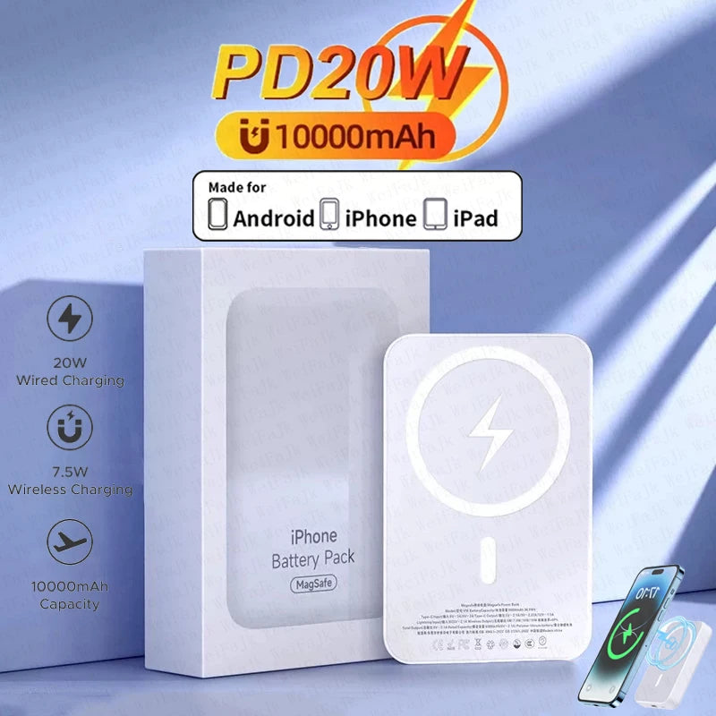 Magnetic Wireless Power Bank – 20W Fast Charging