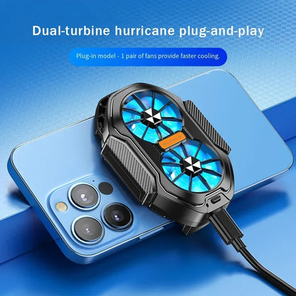 Dual-Fan Mobile Phone Cooler – Fast Cooling With Battery