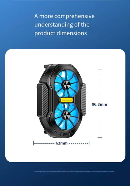 Dual-Fan Mobile Phone Cooler – Fast Cooling With Battery