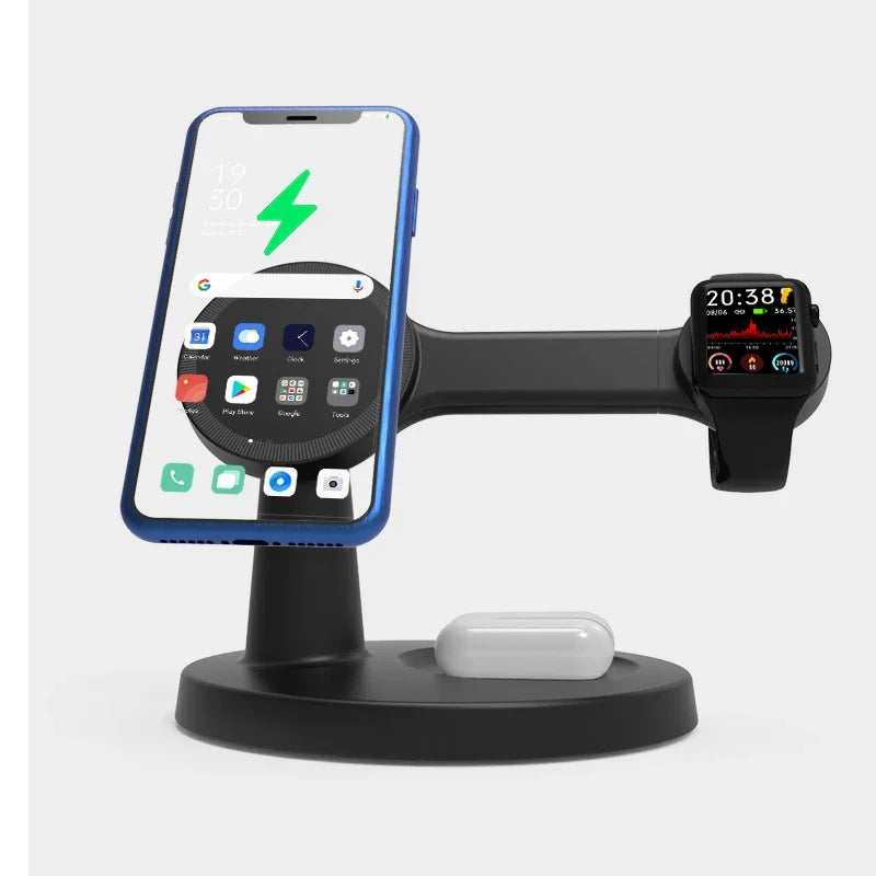 3-in-1 Magnetic Wireless Charging Stand for Apple Devices
